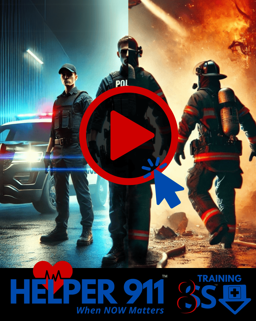 First responders using Helper911 and the 8-Second Solution to reset under pressure.