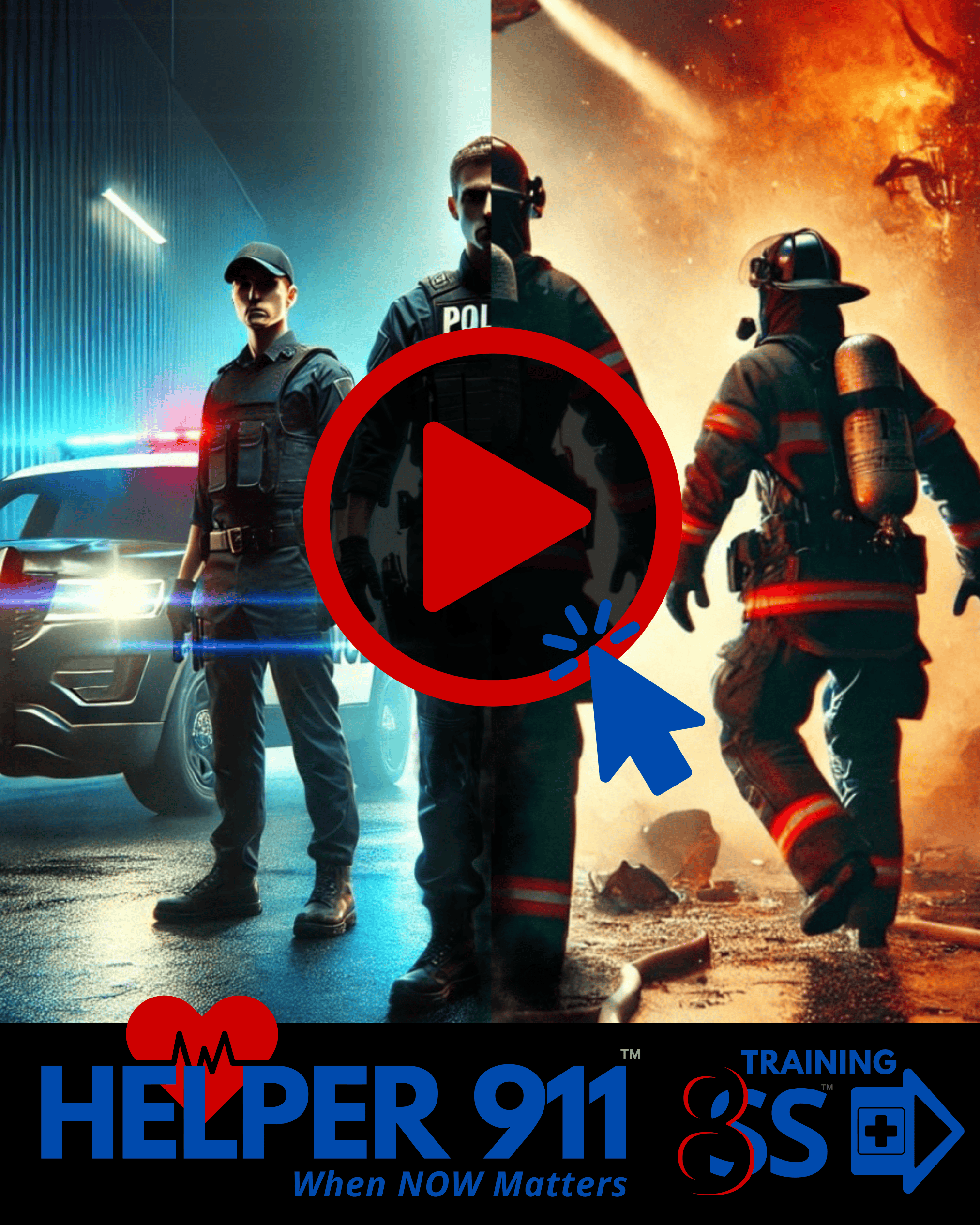 First responders using Helper911 and the 8-Second Solution to reset under pressure.